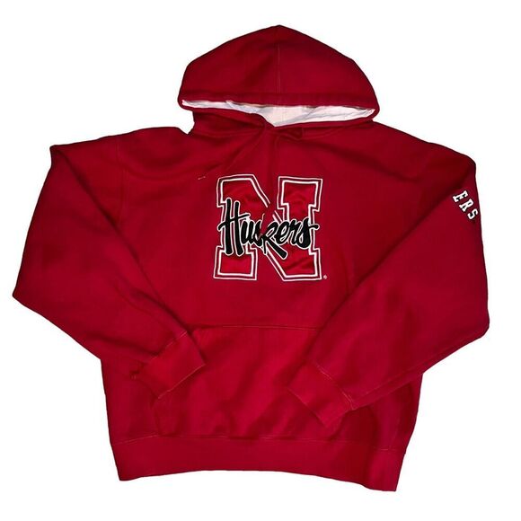 Nebraska Huskers Hoodie Size Medium Red Embroidered Logo Stadium Athletics - Picture 1 of 9